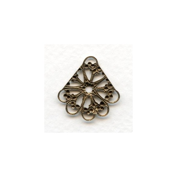 Multi Strand Chandelier Earring Filigree Oxidized Brass (6) - Image 2