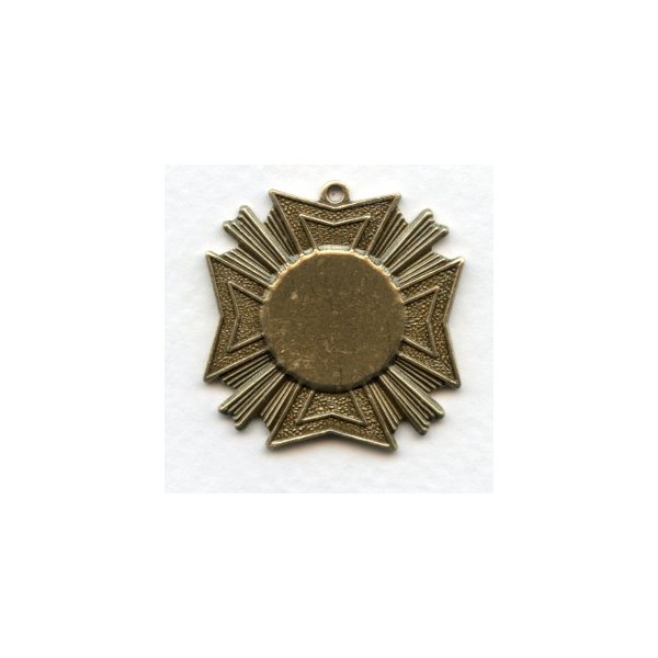 Grand Royal Medallion Pendant Oxidized Brass (1)