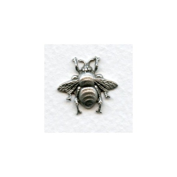 Bumblebee Stampings Tiny Oxidized Silver 18mm (6)
