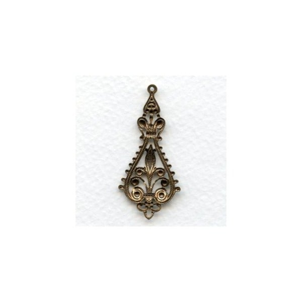 Pendant Drops 43mm Oxidized Brass (6) - Image 2