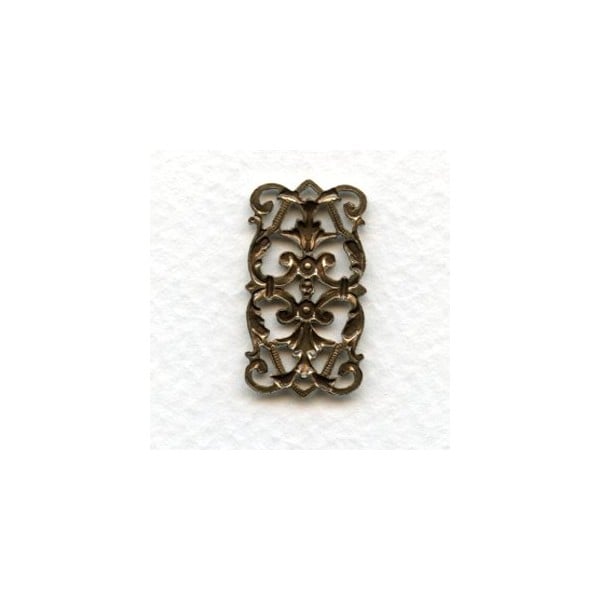 Ornate Link Connector Detailed Oxidized Brass (4) - Image 2