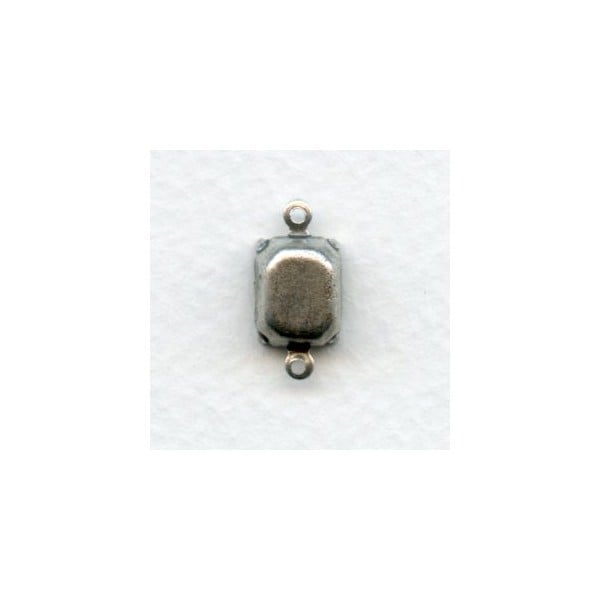 Octagon Setting Connectors Oxidized Silver 10x8mm (12) - Image 2