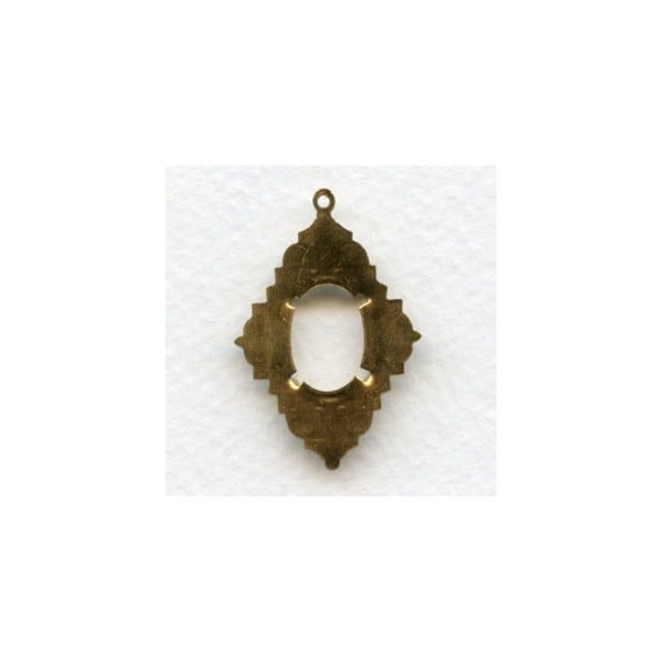 ^Elaborate Deco Style 14x10mm Setting Raw Brass (1) - Image 2