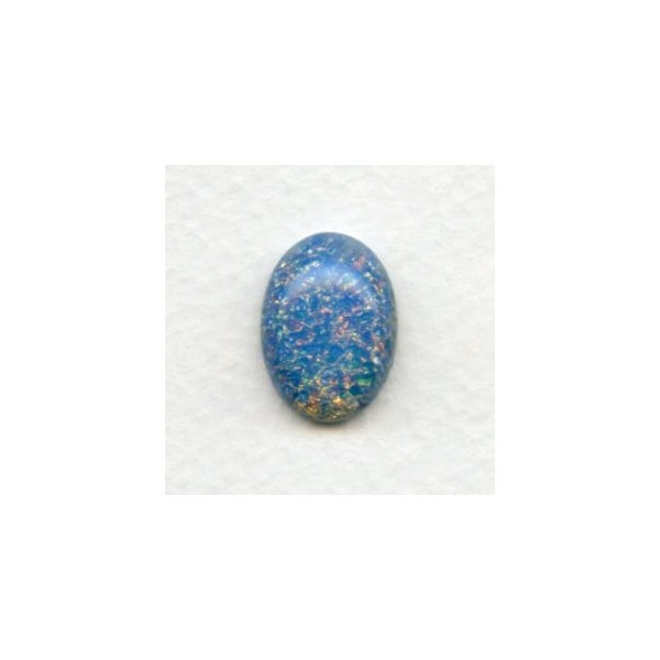 Blue Glass Opal Cabochon 18x13mm (1)
