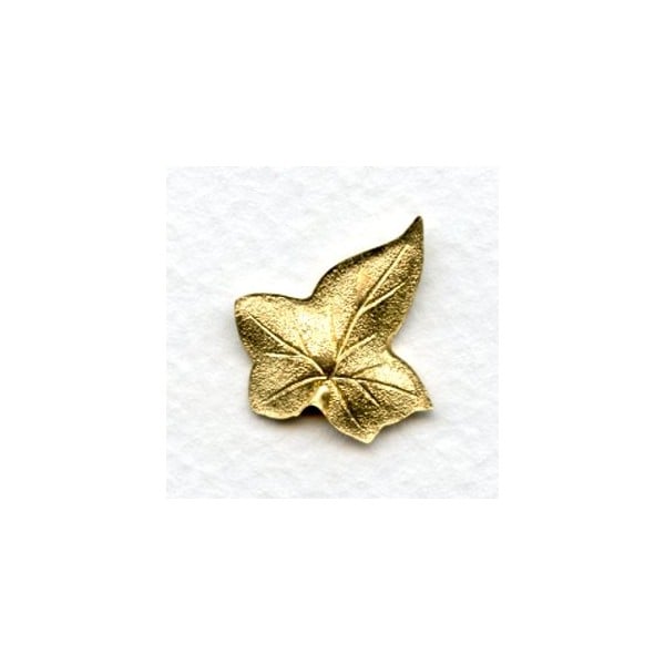 Ivy Leaves Raw Brass Stampings 21mm (4) - Image 2