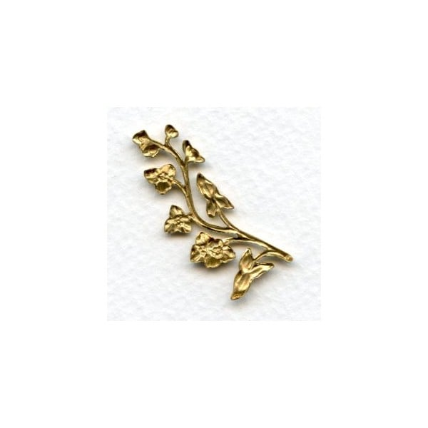 Floral Branch or Border Raw Brass 37mm (2) - Image 2