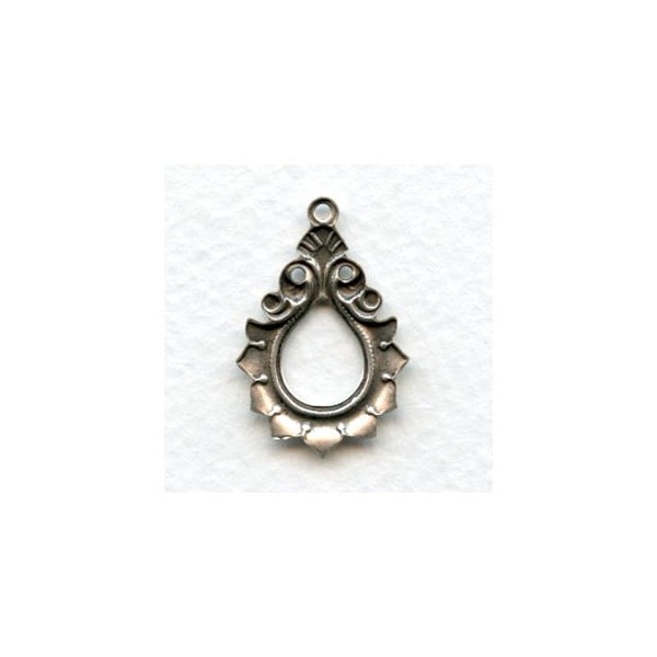 Gothic Style Larger Pendant Drop Oxidized Silver (6) - Image 2