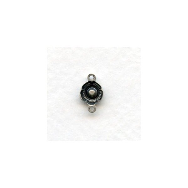 Connectors to Hold Rhinestones 2 Loops Oxidized Silver (12) - Image 2