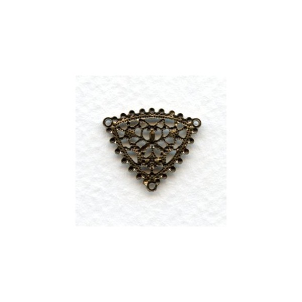 Filigree Pendant Connectors Oxidized Brass 20mm (6) - Image 2