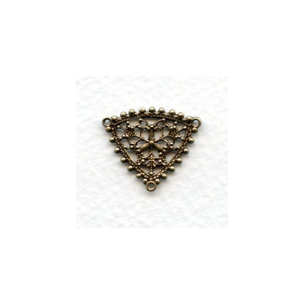 Filigree Pendant Connectors Oxidized Brass 20mm (6)
