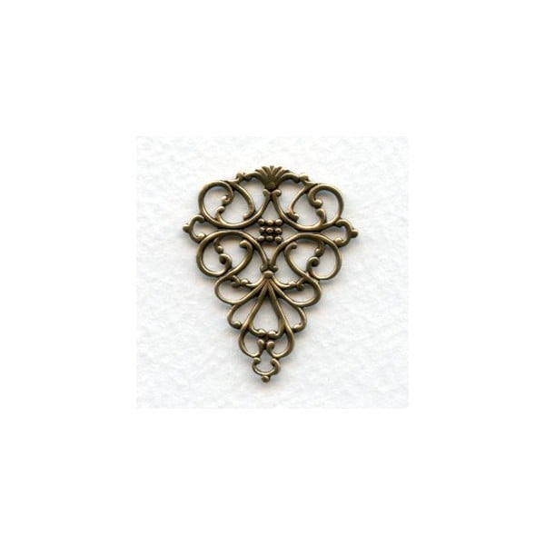 Fabulous Filigree Connector Oxidized Brass 33x22mm (4)