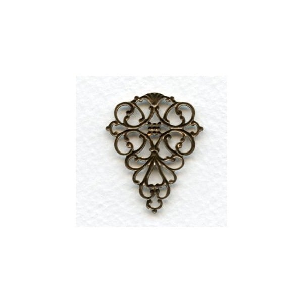 Fabulous Filigree Connector Oxidized Brass 33x22mm (4) - Image 2