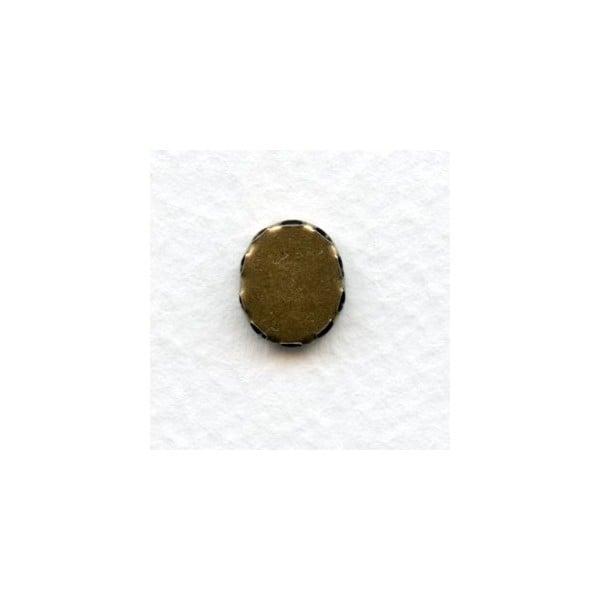 Lace Edge Settings 10x8mm Oxidized Brass (12) - Image 2