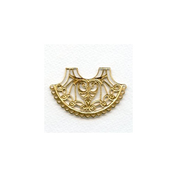 Nineteen Hole Ornate Focal Point Connector Raw Brass (1) - Image 2