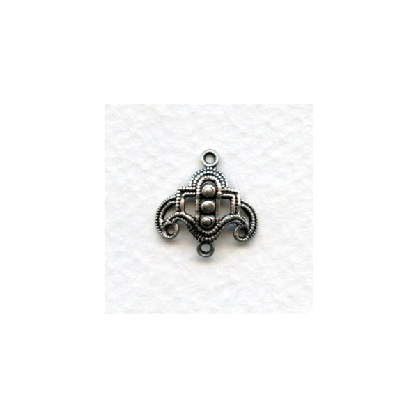 Filigree Fancy Connectors German Oxidized Silver 19mm (2)