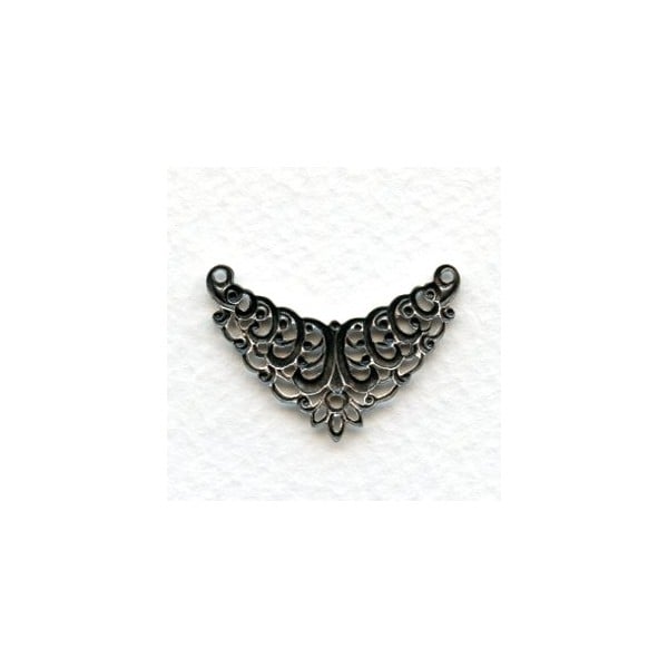 European Filigree Connector 29mm Oxidized Silver (1) - Image 2