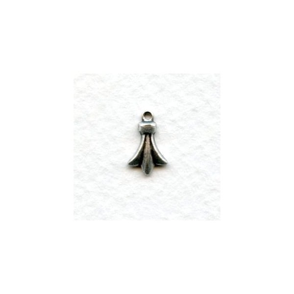 Decorative Pendant 10mm Oxidized Silver Solid Back (12)