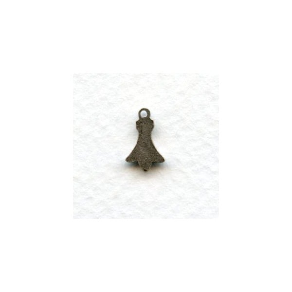 Decorative Pendant 10mm Oxidized Silver Solid Back (12) - Image 2