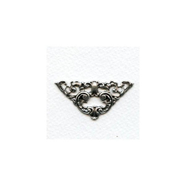 Dramatic Grand Corner Embellishments Oxidized Silver (4)
