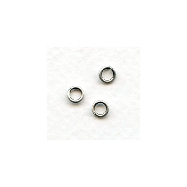Round Jump Rings 5mm Oxidized Silver (100+)