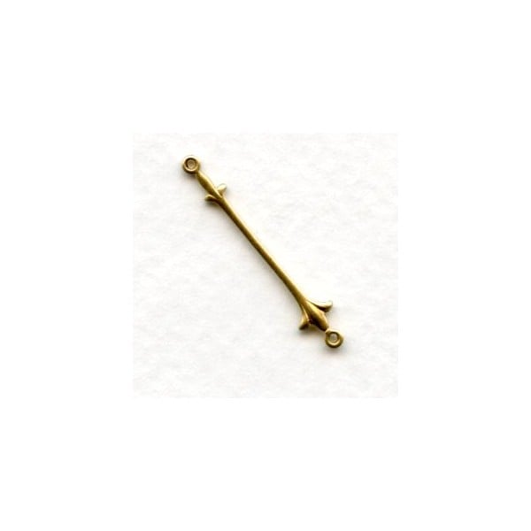 Fleur-de-Lis Connectors or Bails Raw Brass (6)