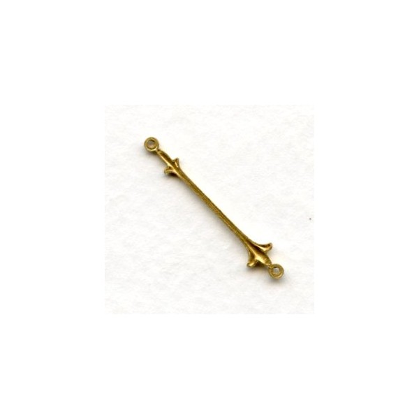 Fleur-de-Lis Connectors or Bails Raw Brass (6) - Image 2