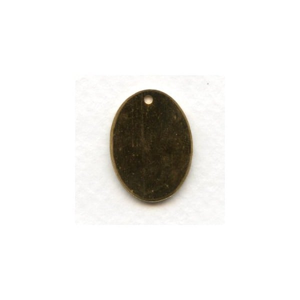 Floral Patterned Oval Drops Raw Brass 27mm (6) - Image 2