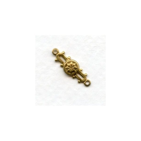 Starburst Connector Raw Brass 18mm (12)