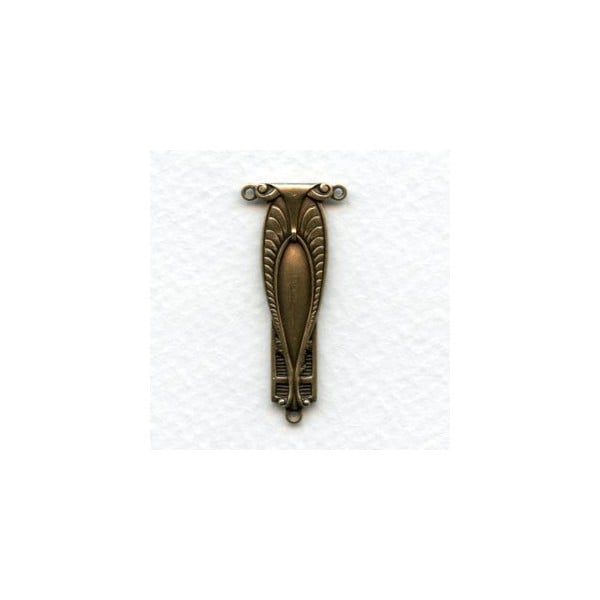 Art Deco Focal Connectors Oxidized Brass (2)