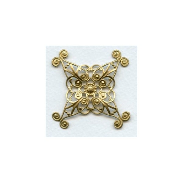^Ornate 48mm Filigree Raw Brass (1)