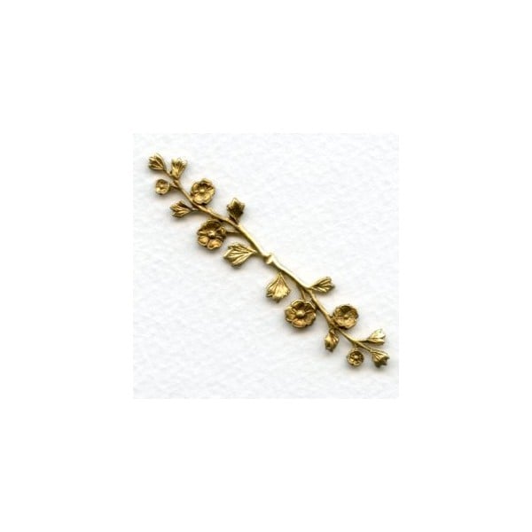 Floral Vine Border Swag Raw Brass 64mm (1)