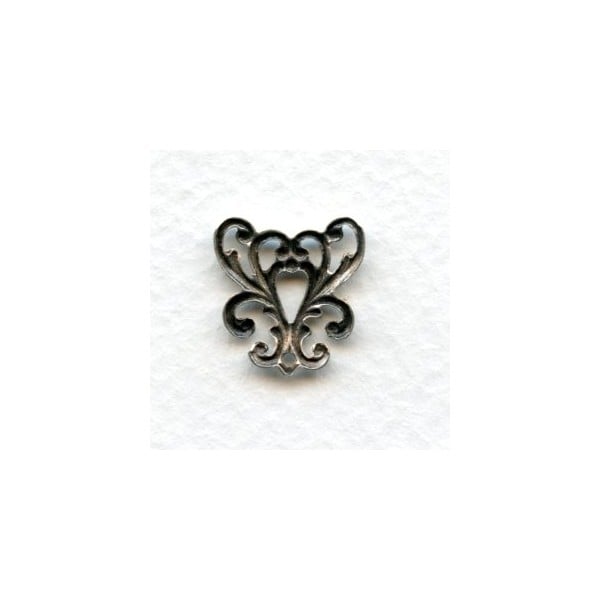 Feminine Filigree Y-Connector Oxidized Silver (6) - Image 2