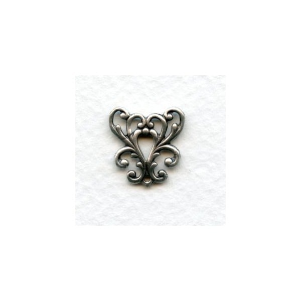 Feminine Filigree Y-Connector Oxidized Silver (6)