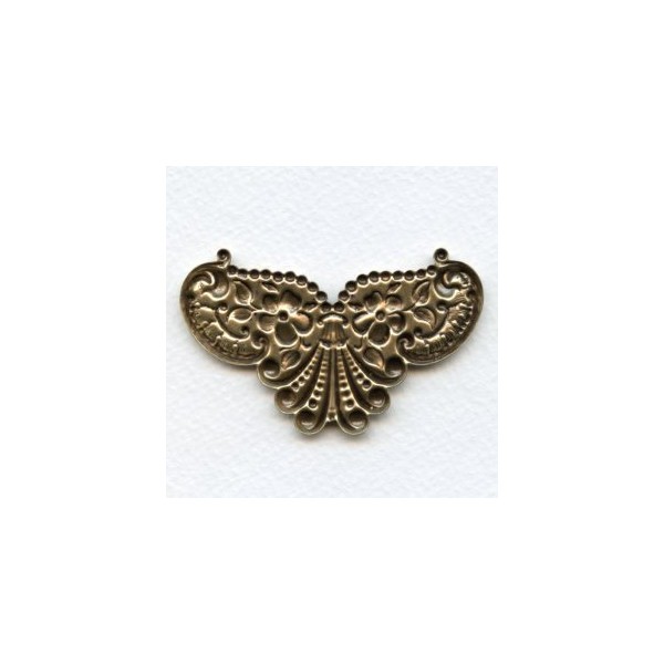 Floral Plaque Oxidized Brass 67mm (1) - Image 2