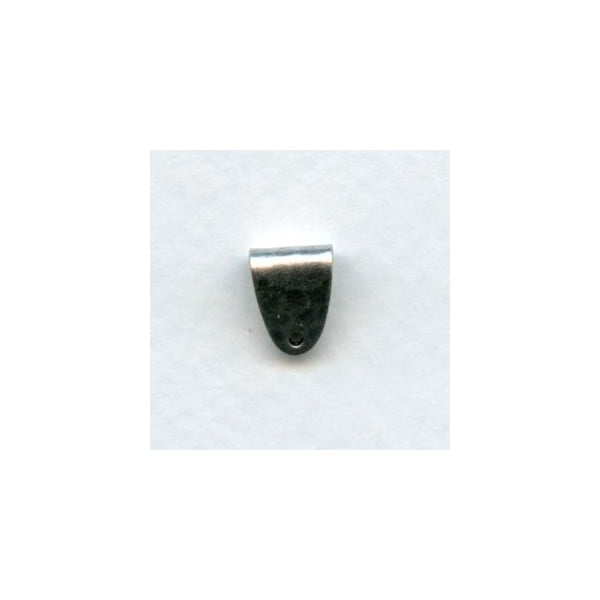 Hammered Detail Small Bail Oxidized Silver 7mm (2)
