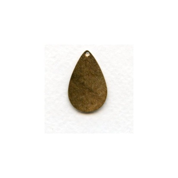 Floral Patterned Pear Shape Drops Raw Brass 27mm (6) - Image 2