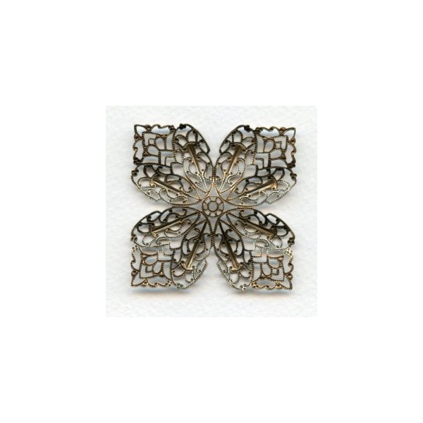 Four Points Large Filigree Oxidized Brass 53mm (1) - Image 2