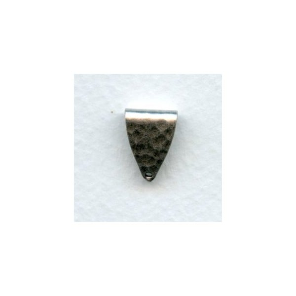 Hammered Detail Large Bail Oxidized Silver 14mm (2)