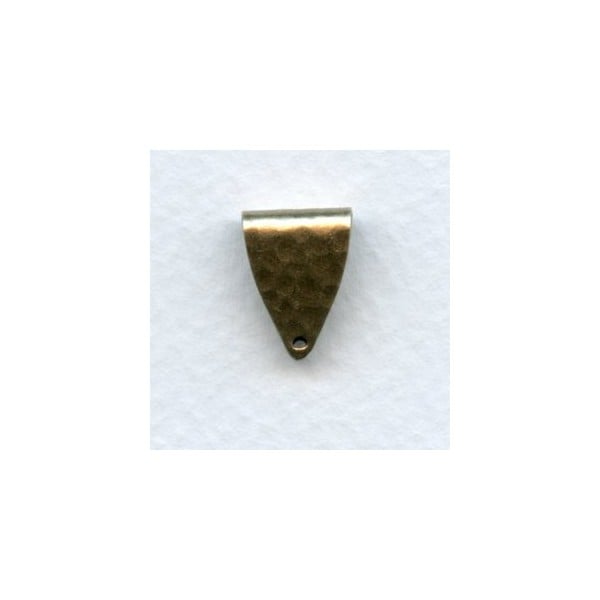 Hammered Detail Large Bail Oxidized Brass 14mm (2)