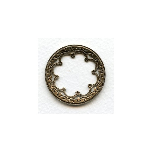 Framework for 25mm Cabochons Oxidized Brass (3) - Image 2