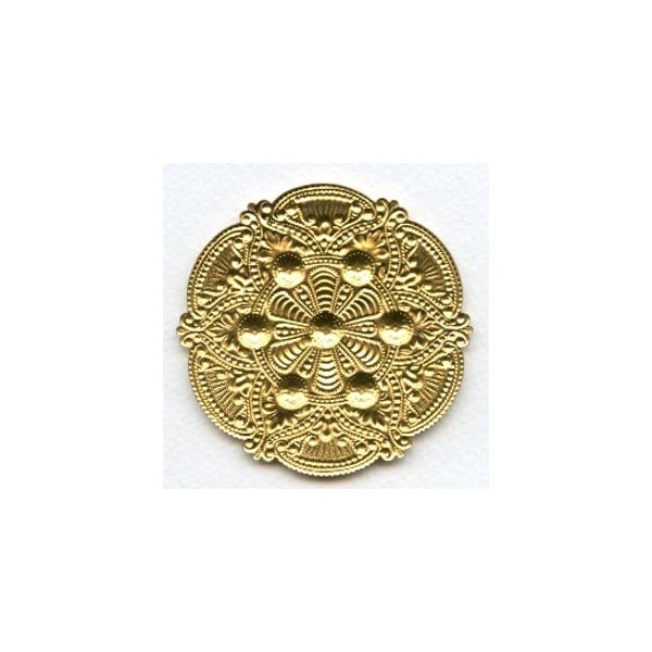 Splendid Gothic Details Raw Brass Medallion 72mm (1) - Image 2