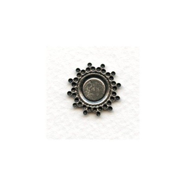 Bead Detail Oxidized Silver 7mm Settings (6) - Image 2