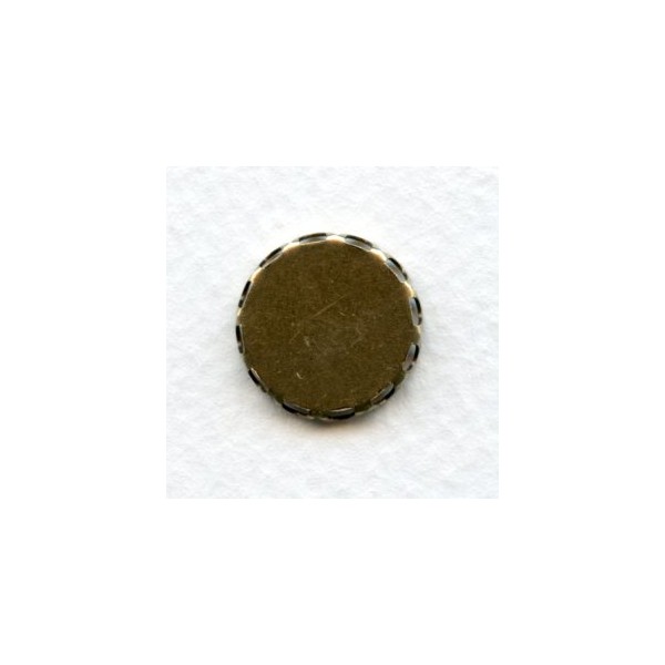 Lace Edge Settings 15mm Round Oxidized Brass (12) - Image 2