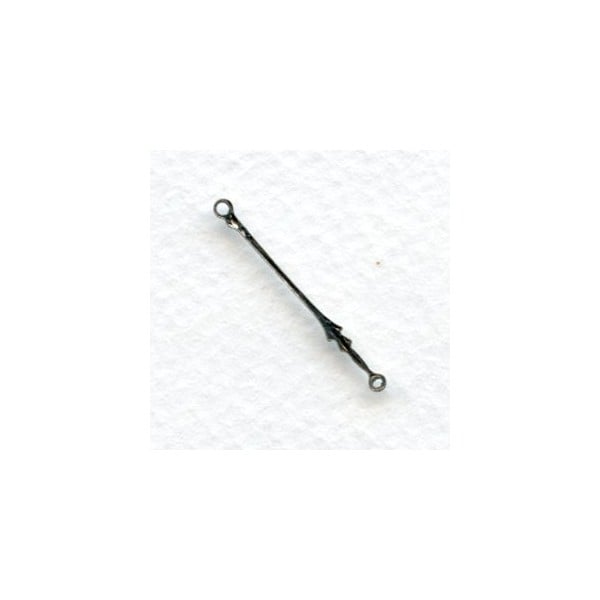 Decorative Bar Connector or Bail Oxidized Silver (12) - Image 2