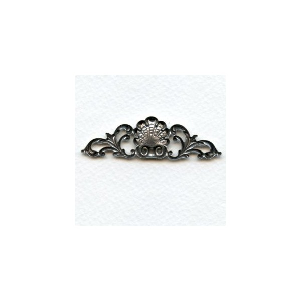 Shell and Flourish Embellishment Oxidized Silver (4) - Image 2