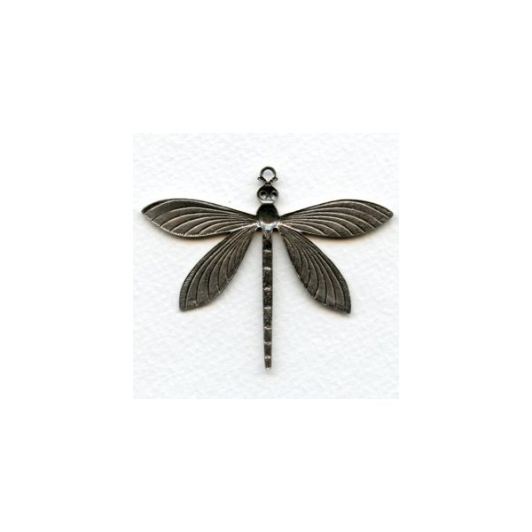 Detailed Large Dragonfly Pendants Oxidized Silver (2) - Image 2