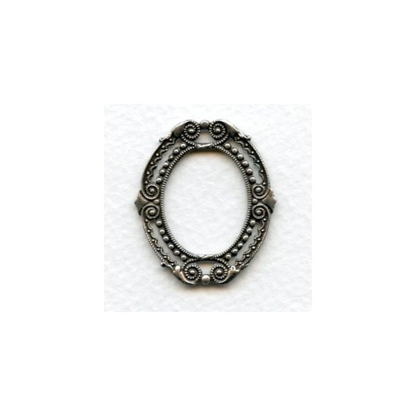 Filigree Detailed Framework Stamping Oxidized Silver (2)
