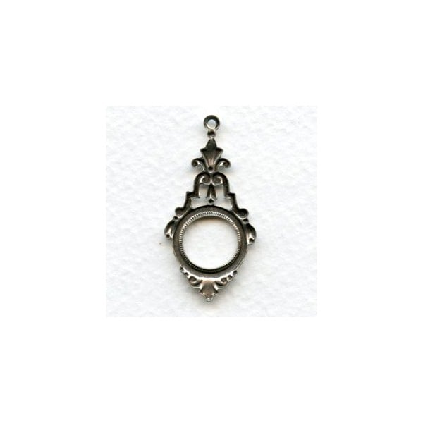 Elegant Art Deco Pendant Drops Oxidized Silver (6) - Image 2