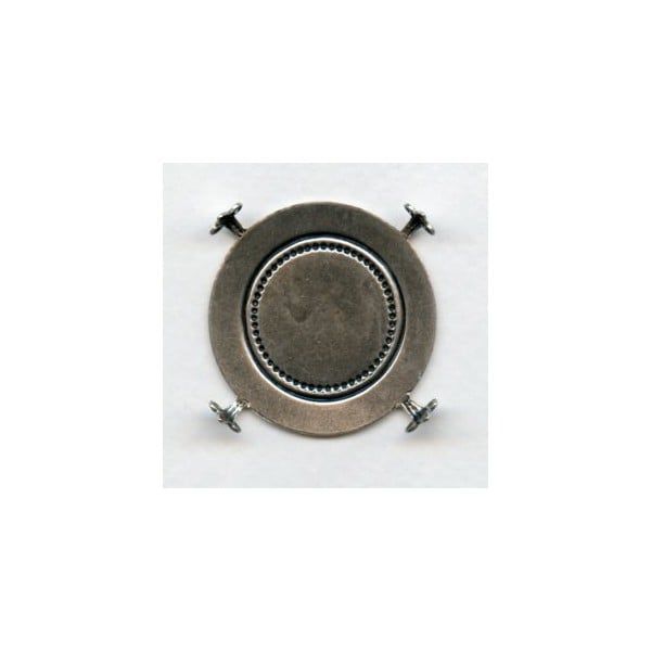 Turtle Settings for 38mm Round Stones Oxidized Silver (3) - Image 2