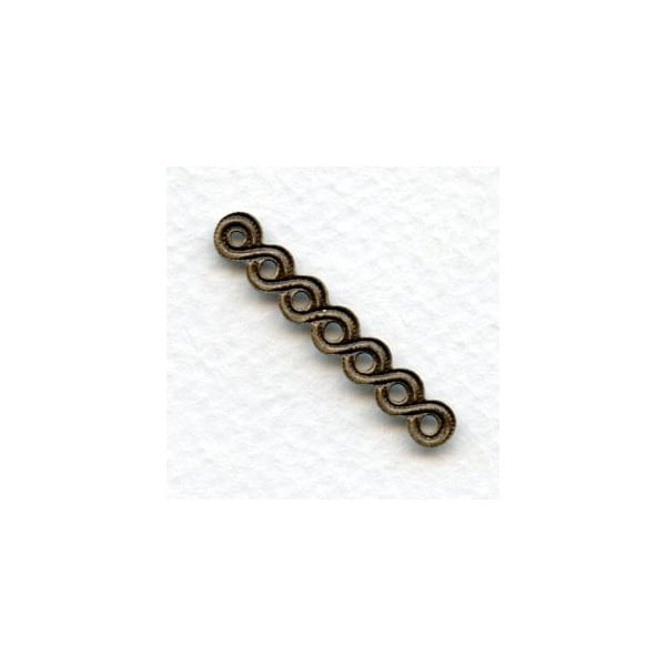 Endless Ribbon Connector Bail Oxidized Brass 32mm (12) - Image 2